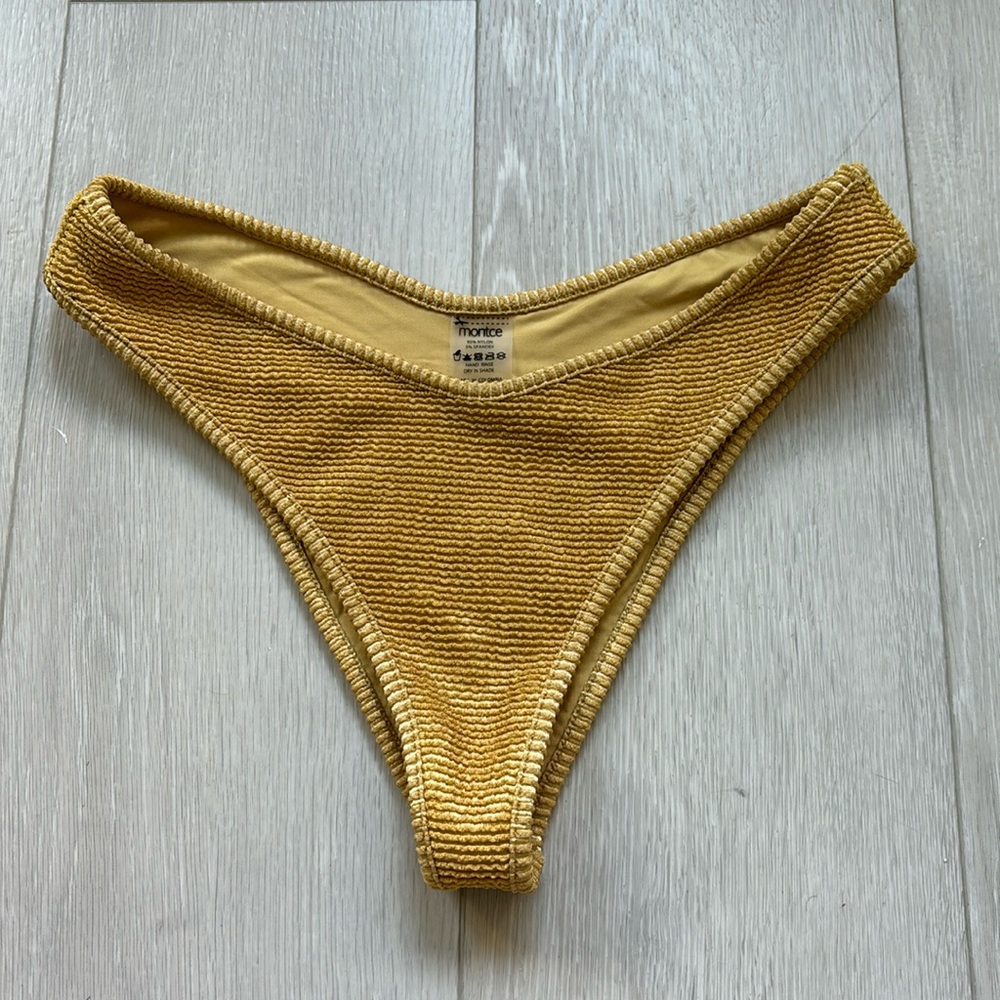 Montce Lulu Bikini Bottoms Goldie Sz Medium